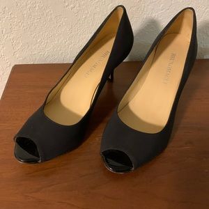 Black Peep-toe Heels, size 6.5 AA